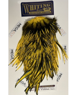 AMERICAN ROOSTER SADDLE -  BLW DYED YELLOW