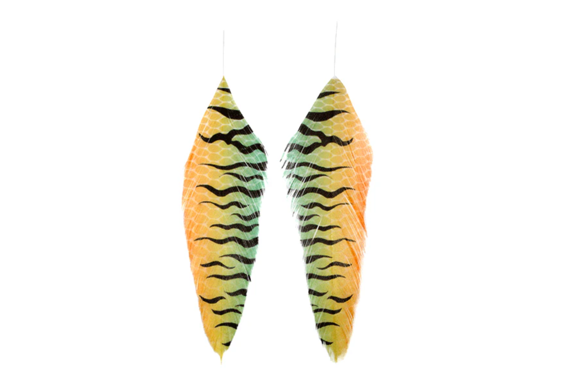 galloup fish feather piume stampate pesca a streamer fire tiger